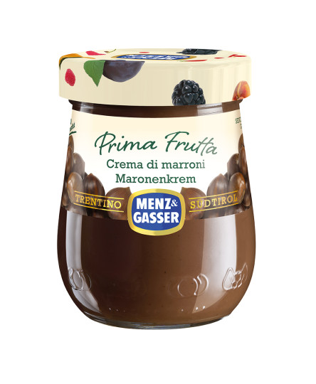 Crema de castane cu un continut de 45% pulpa castane, borcan 340g, Menz&Gasser