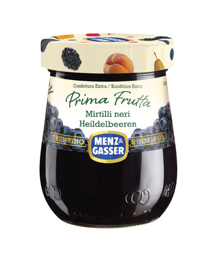 Gem de afine cu un continut de 50% fructe, borcan 340g, Menz&Gasser