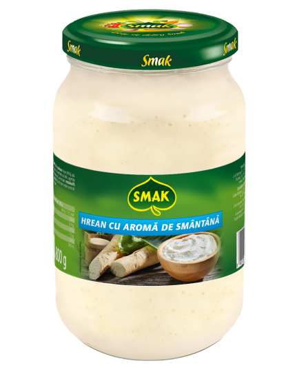 Hrean ras cu smantana borcan 800g, Smak, Horeca