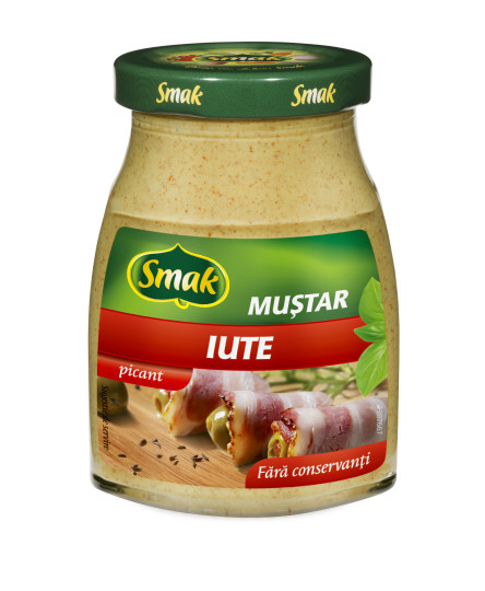 Mustar iute borcan 180g, Smak