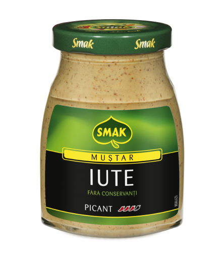 Mustar iute borcan 180g, Smak