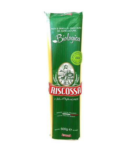 Paste spaghetti din grau dur fara oua ecologice Riscossa, 500g