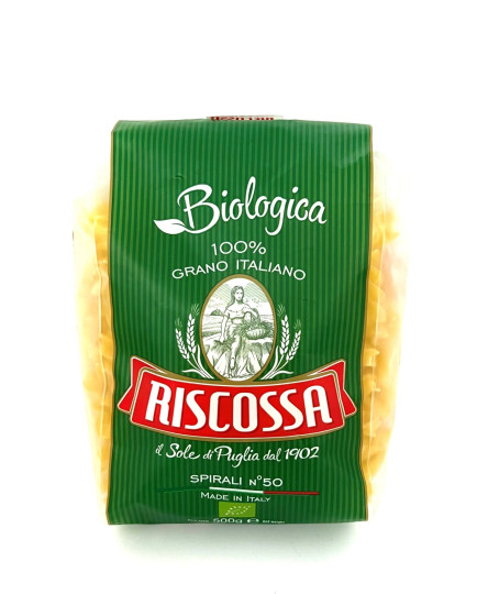 Paste Spirali din faina de grau dur fara oua ecologice Riscossa, 500g