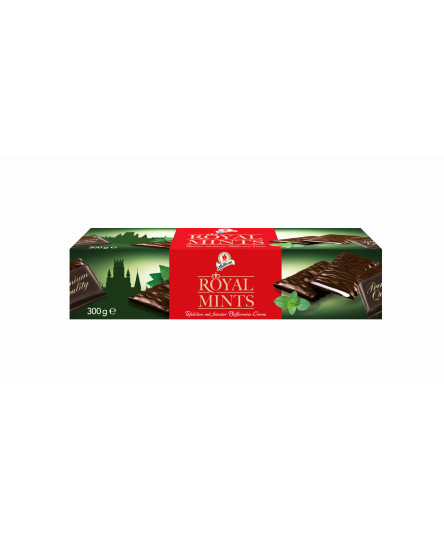 Royal Mints  tableta ciocolata 51% cu crema fina de menta 300g, Halloren