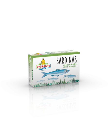 Sardine ecologice in ulei de masline extravirgin conserva 120g, Vigilante Eco