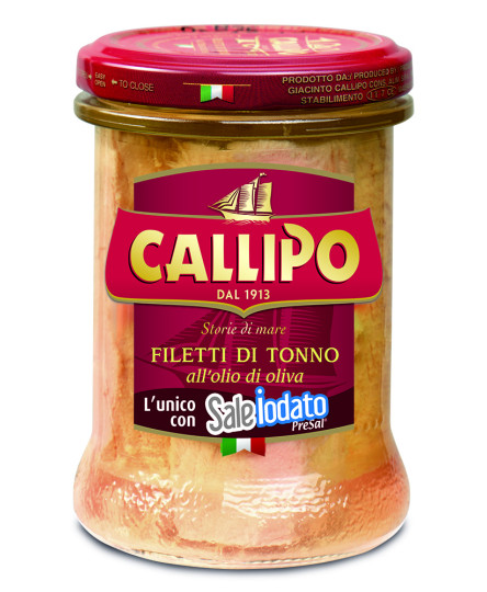 Ton file in ulei de masline borcan 170g, Callipo
