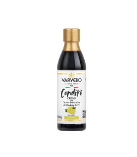 Crema de otet balsamic cu aroma de lamaie, tub 250ml, sos pentru salate si décor, Varvello