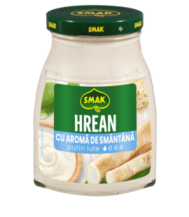 Hrean cu smantana borcan 175g, Smak