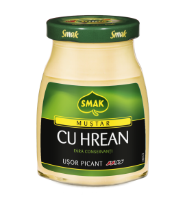 Mustar cu hrean borcan 185g, Smak