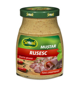 Mustar rusesc borcan 180g, Smak