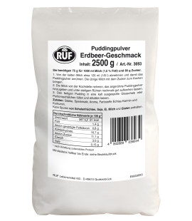 Praf de budinca de capsuni sac 2,5kg, Ruf, Horeca