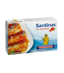 Sardine in sos tomat conserva 120g, Vigilante