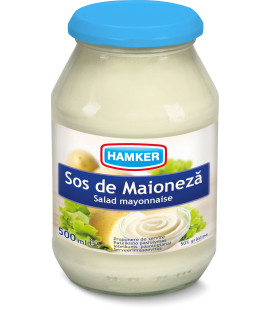 Sos de maioneza clasica borcan 500ml, 50% grasime, Hamker