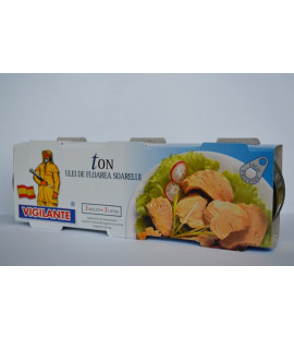 Ton in ulei de floarea soarelui conserva, set 3x80g, Vigilante